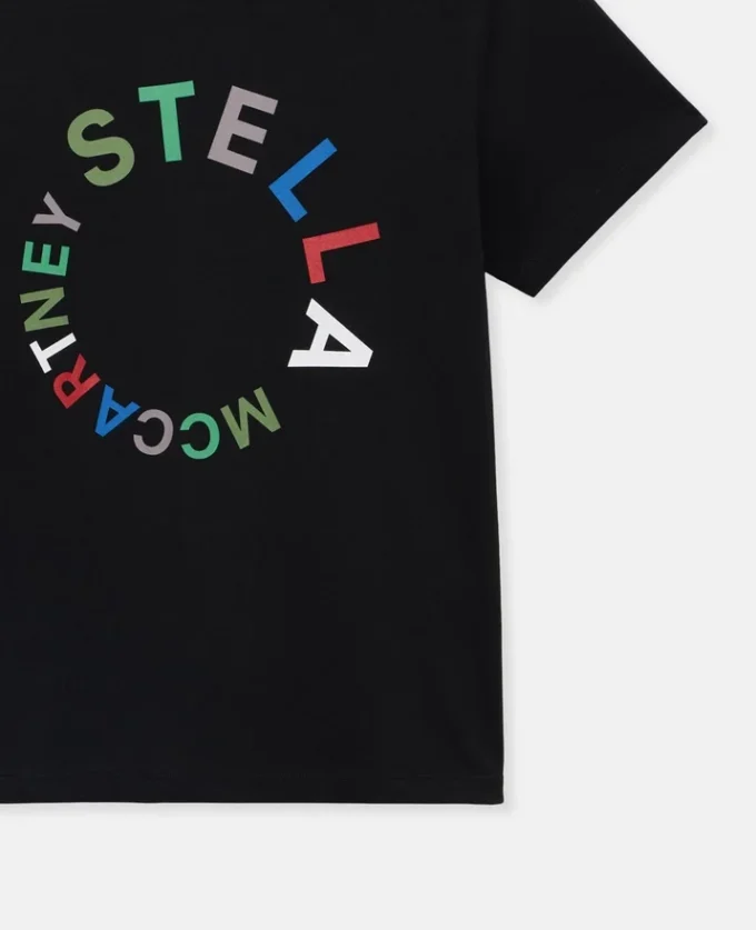 T-Shirt mit rundem Logo-Stick