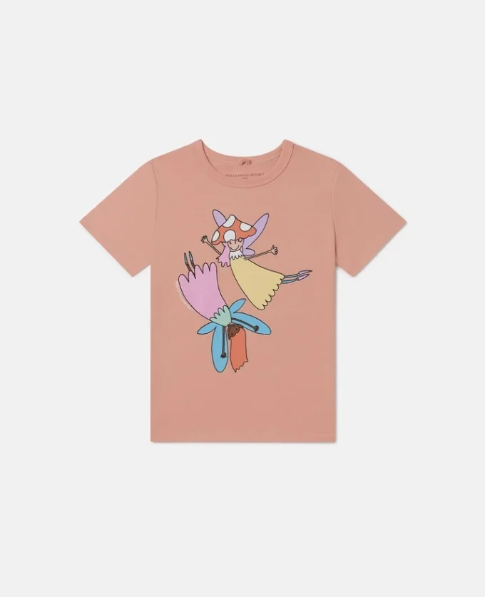 T-Shirt mit Rundhalsausschnitt und Feenprint