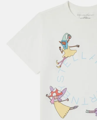 T-Shirt mit Rundhalsausschnitt und Feenprint