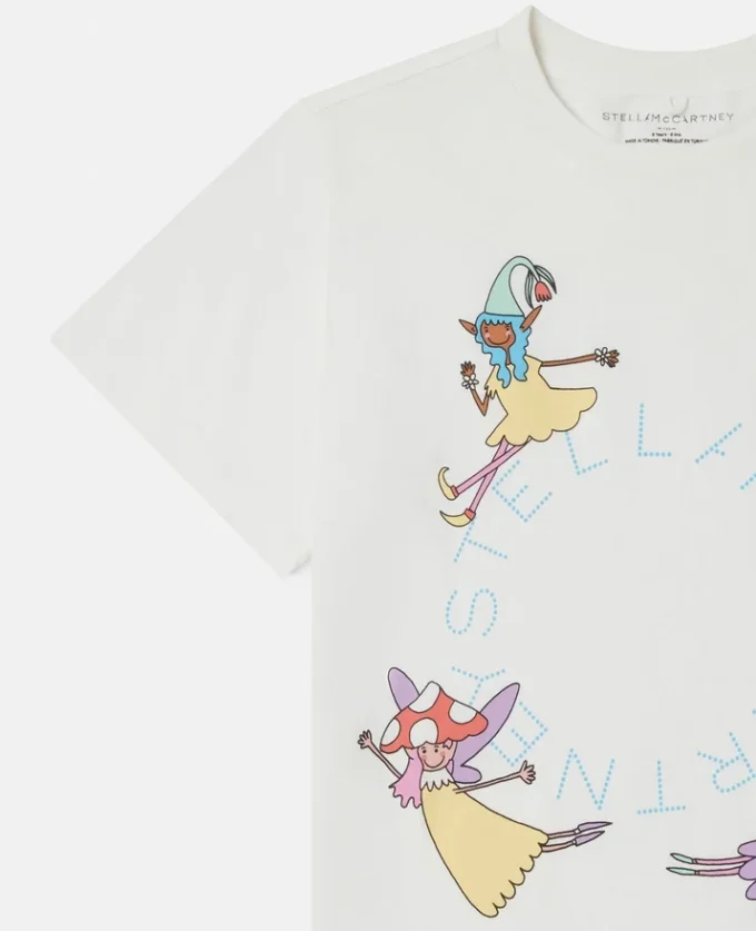 T-Shirt mit Rundhalsausschnitt und Feenprint