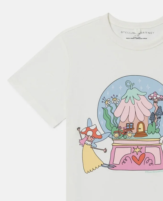 T-Shirt mit Rundhalsausschnitt und Feenprint