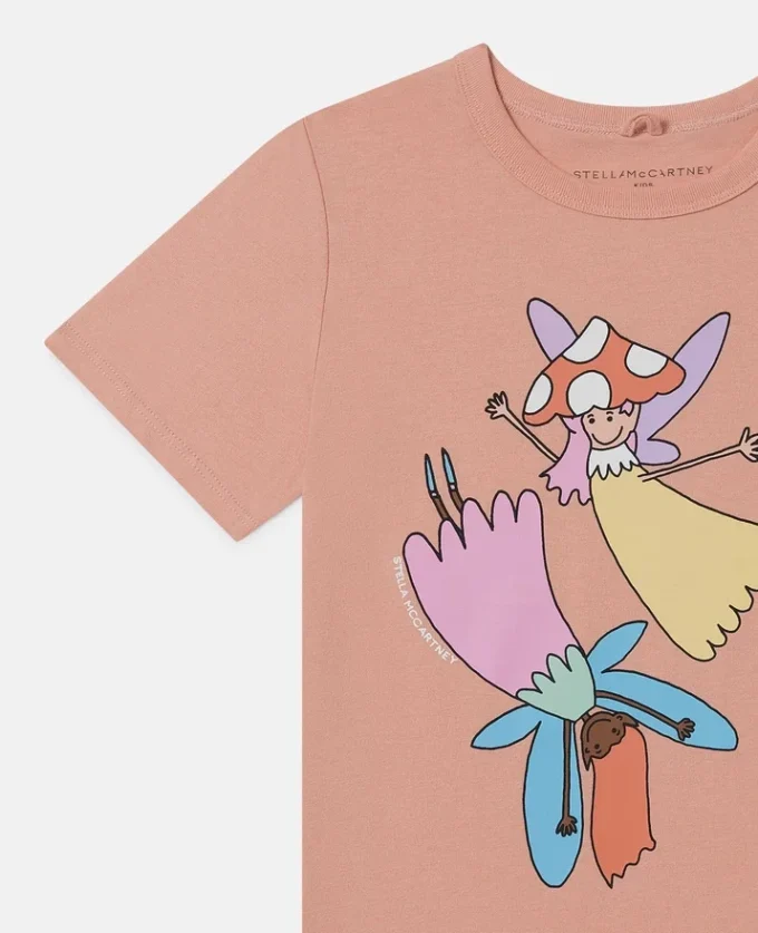 T-Shirt mit Rundhalsausschnitt und Feenprint