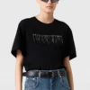 T-Shirt mit Rundhalsausschnitt und Logo-Stickerei