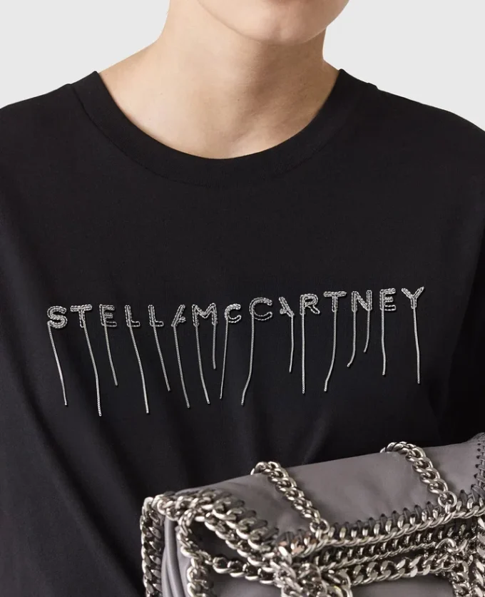 T-Shirt mit Rundhalsausschnitt und Logo-Stickerei