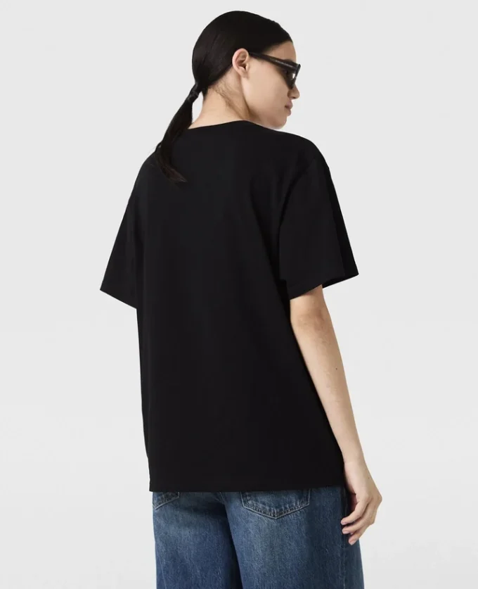 T-Shirt mit Rundhalsausschnitt und Logo-Stickerei