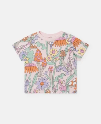 T-Shirt mit Rundhalsausschnitt und Waldprint