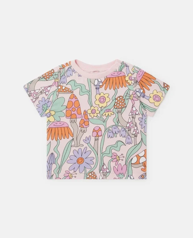 T-Shirt mit Rundhalsausschnitt und Waldprint