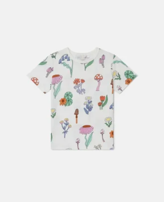 T-Shirt mit Rundhalsausschnitt und Waldprint