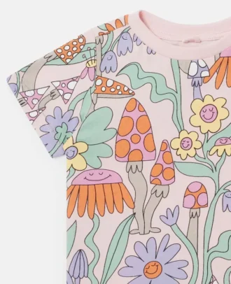 T-Shirt mit Rundhalsausschnitt und Waldprint