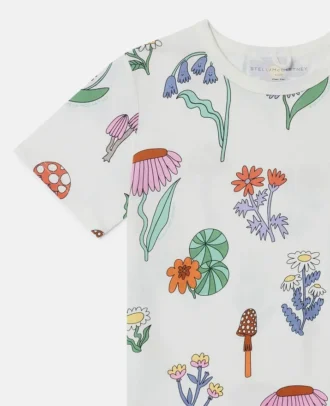 T-Shirt mit Rundhalsausschnitt und Waldprint