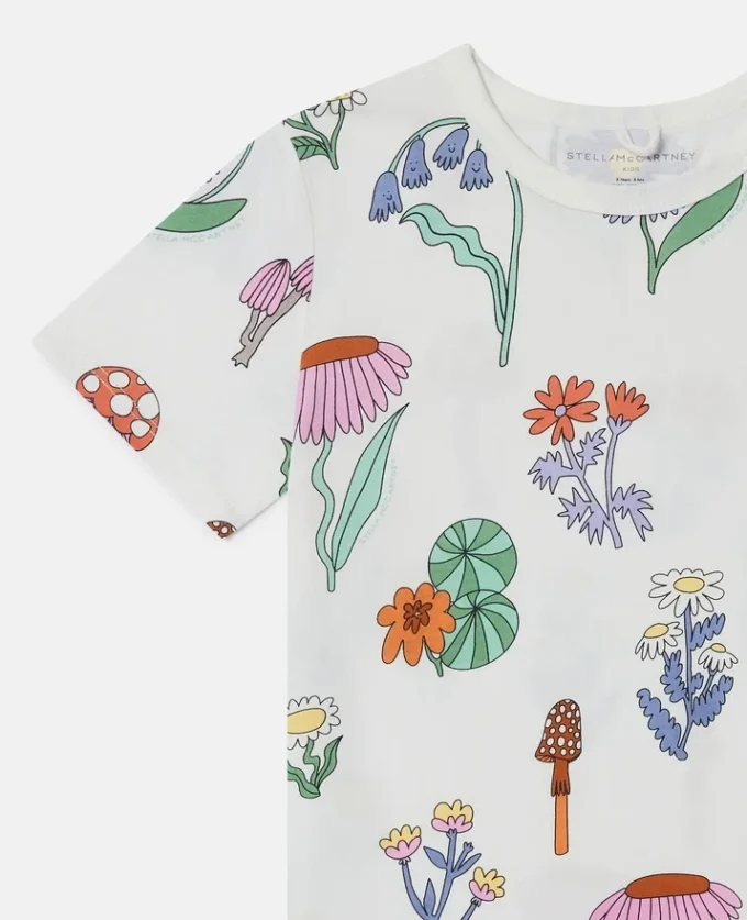 T-Shirt mit Rundhalsausschnitt und Waldprint