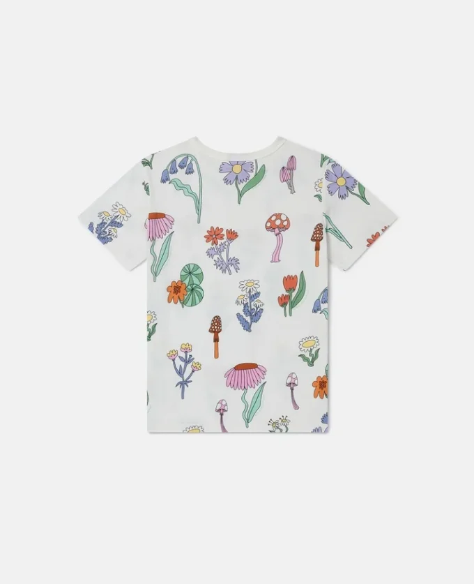 T-Shirt mit Rundhalsausschnitt und Waldprint
