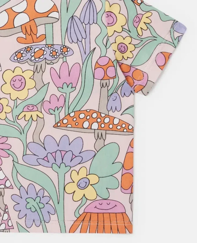 T-Shirt mit Rundhalsausschnitt und Waldprint