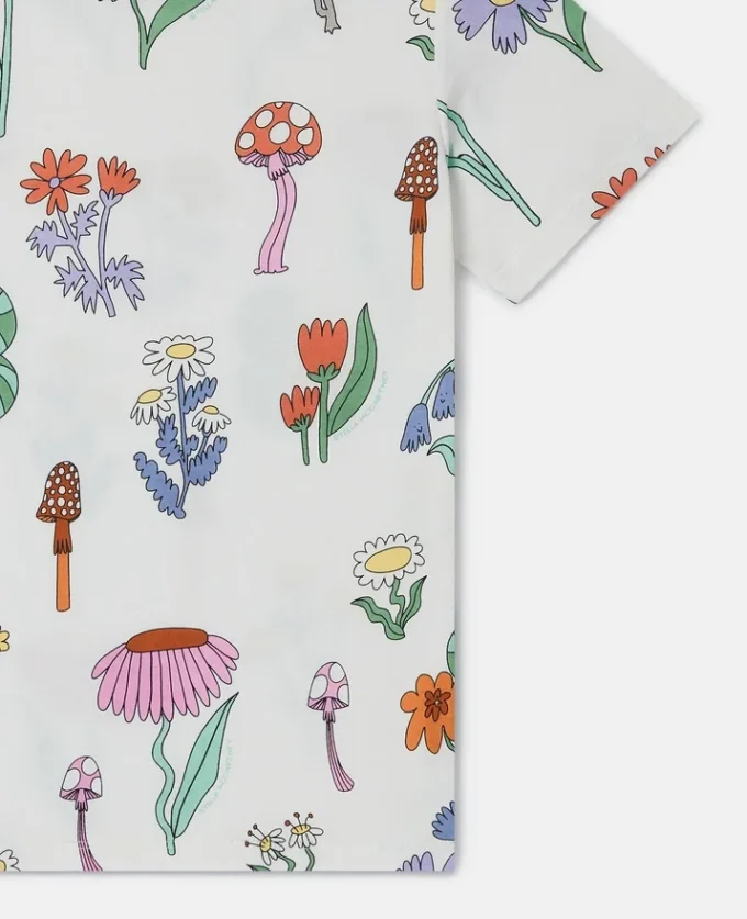 T-Shirt mit Rundhalsausschnitt und Waldprint