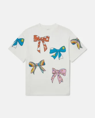 T-Shirt mit Schleifenprint