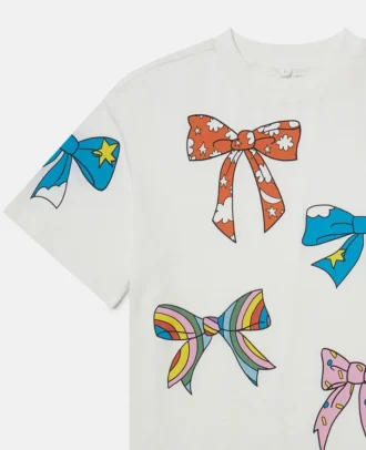 T-Shirt mit Schleifenprint