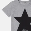 T-Shirt mit Stern-Grafik und Fransen