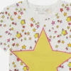 T-Shirt mit Stern-Grafik und Fransen