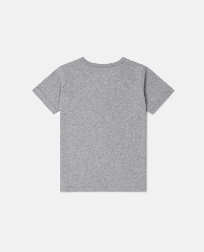 T-Shirt mit Stern-Grafik und Fransen