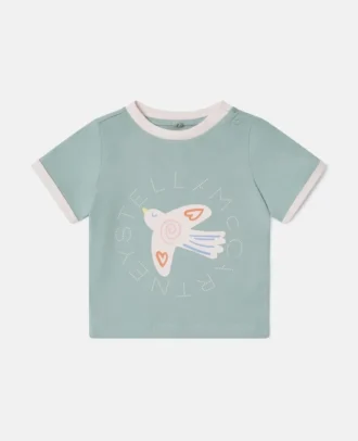 T-Shirt mit Tauben-Grafik