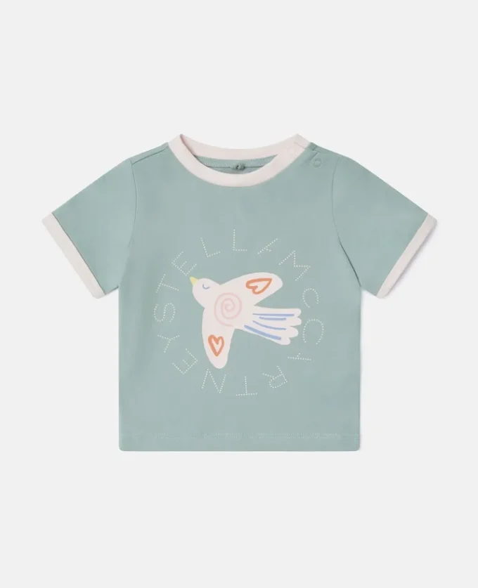 T-Shirt mit Tauben-Grafik