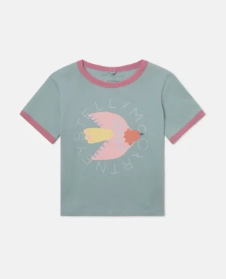 T-Shirt mit Tauben-Grafik