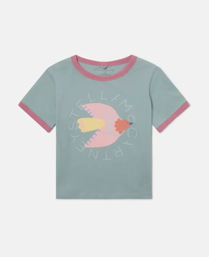 T-Shirt mit Tauben-Grafik