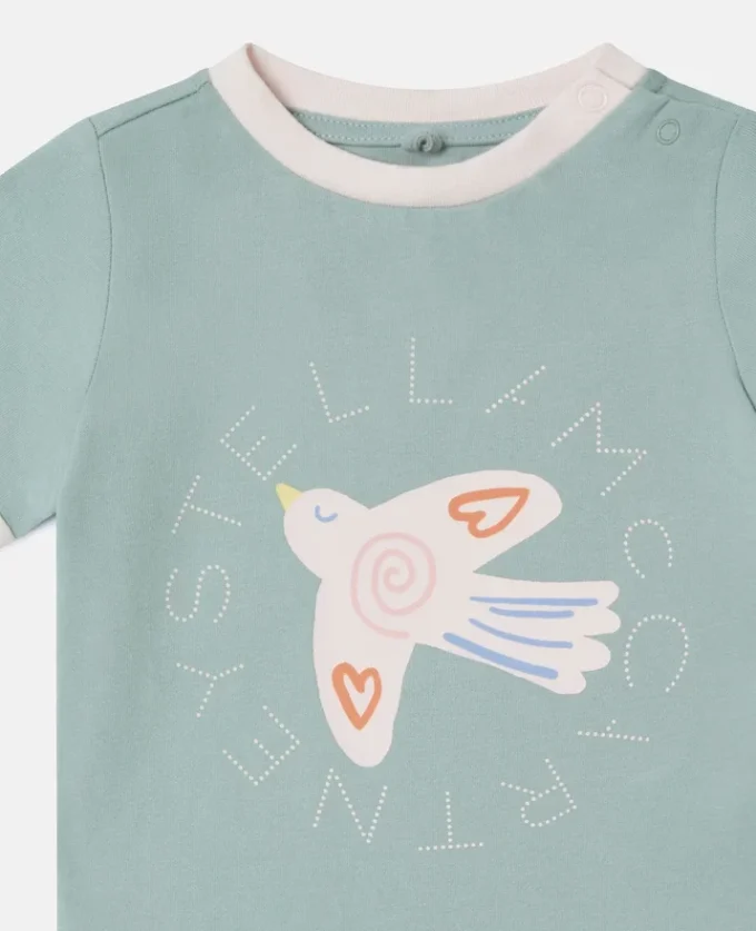 T-Shirt mit Tauben-Grafik