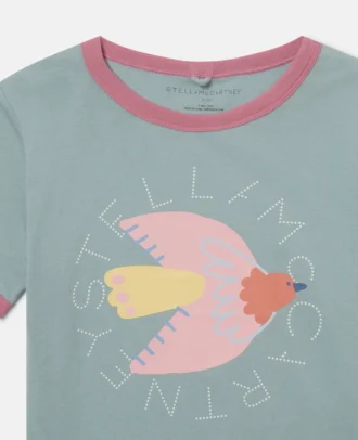 T-Shirt mit Tauben-Grafik