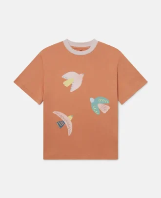 T-Shirt mit Taubenprint