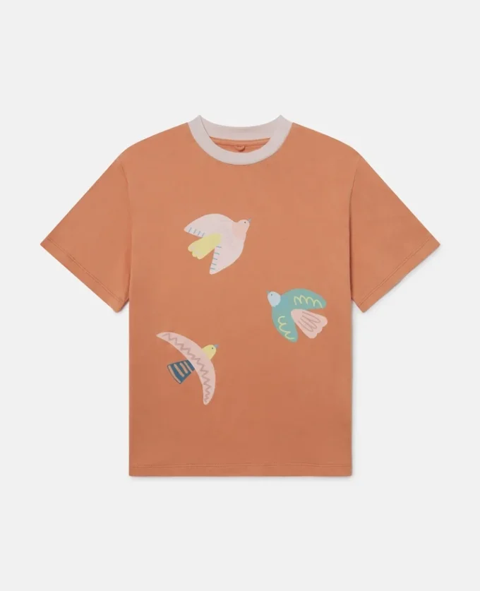 T-Shirt mit Taubenprint