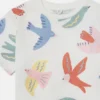 T-Shirt mit Taubenprint