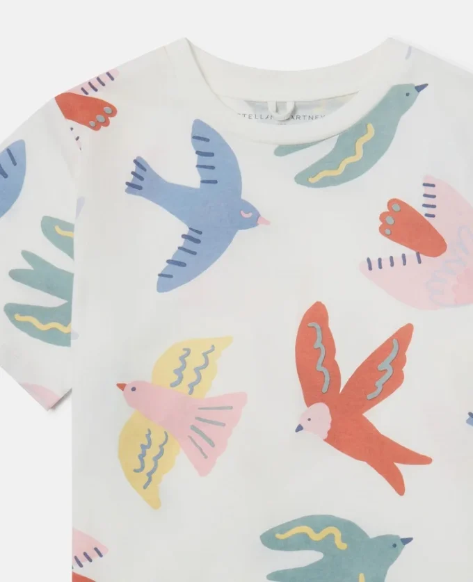T-Shirt mit Taubenprint