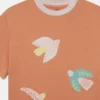 T-Shirt mit Taubenprint