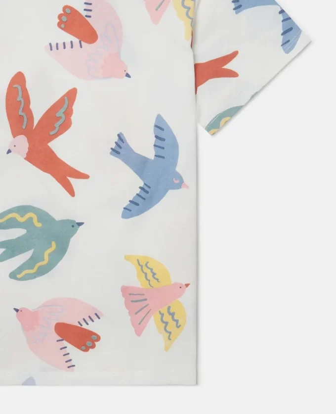 T-Shirt mit Taubenprint