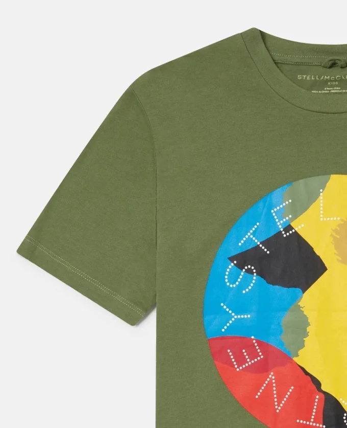 T-Shirt mit verwischtem Logo-Print
