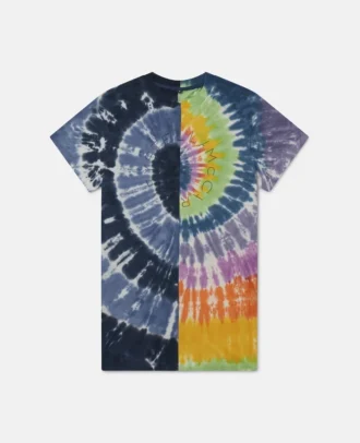 Tie-Dye-Grafik-T-Shirt-Kleid