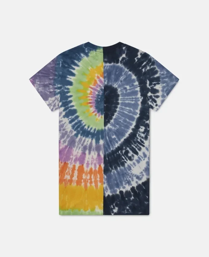 Tie-Dye-Grafik-T-Shirt-Kleid