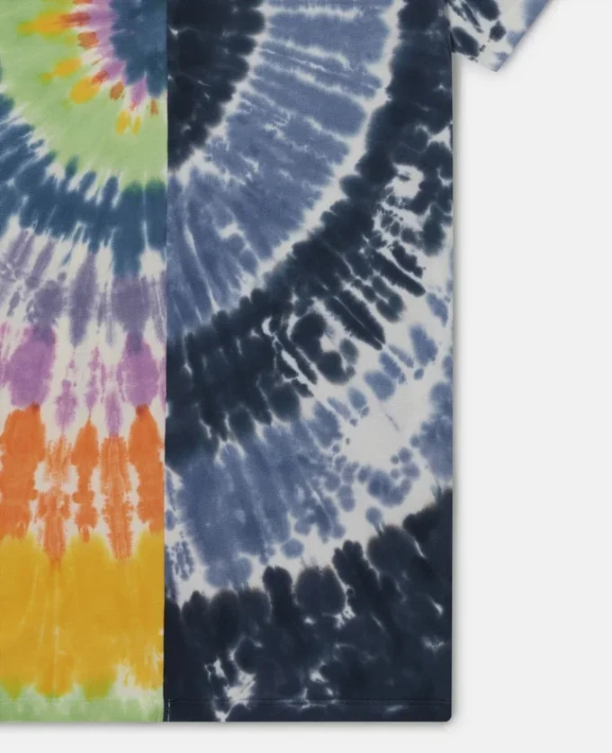 Tie-Dye-Grafik-T-Shirt-Kleid