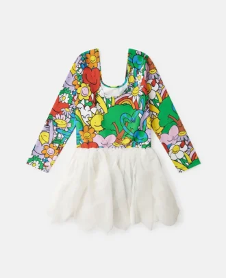 Tüllkleid mit „Earth Friends“-Print