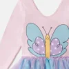 Tüllkleid mit Schmetterlingsprint