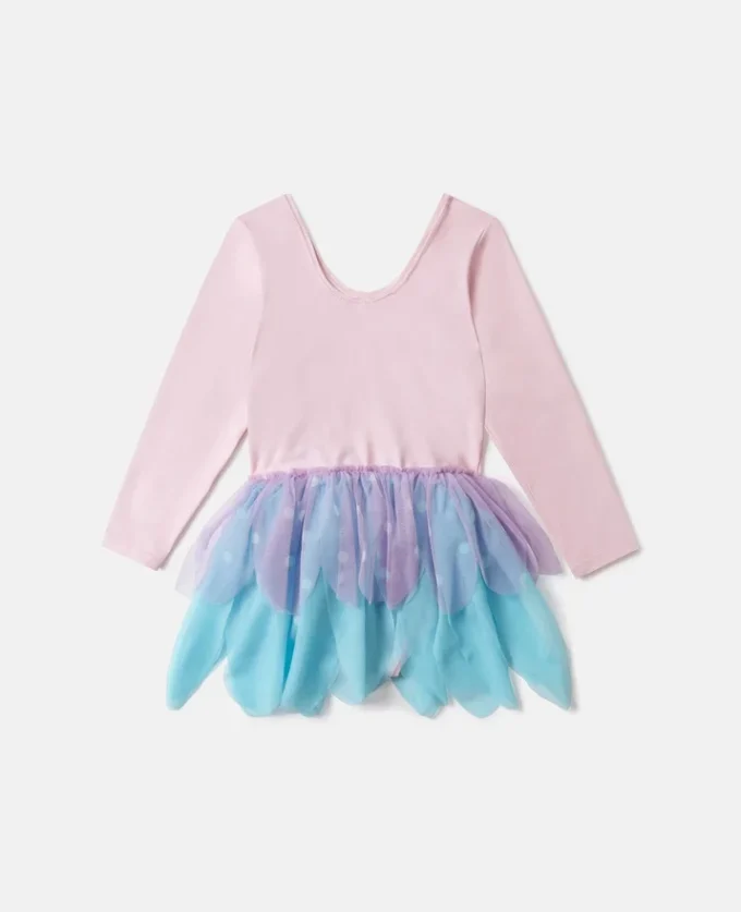 Tüllkleid mit Schmetterlingsprint