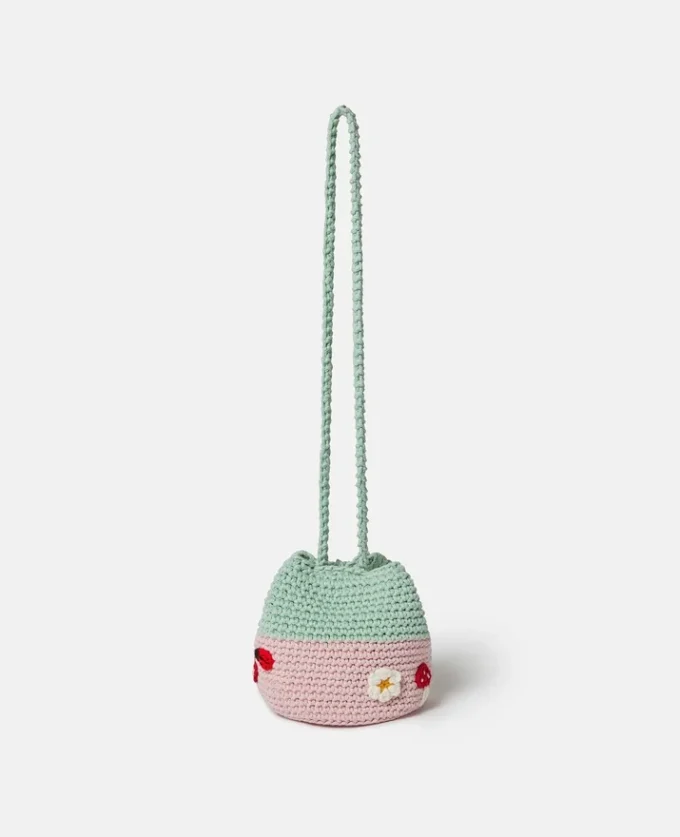 Toadstool House Crocheted Crossbody Bag