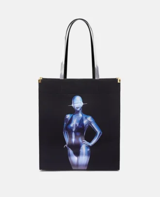 Tote Bag aus Bio-Baumwoll-Canvas mit sexy Roboter-Grafik