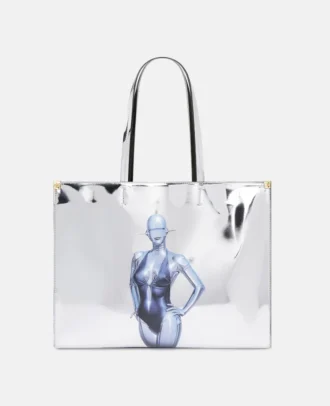 Tote Bag mit „Sexy Robot”-Grafik und Spiegel-Chromeffekt