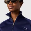 Trackjacke mit hohem Kragen und doppelten Streifen