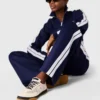 Trackjacke mit hohem Kragen und doppelten Streifen