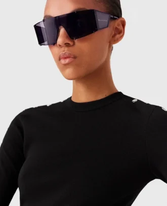 Transluzente rechteckige Sonnenbrille