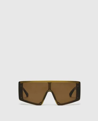 Transparente quadratische Sonnenbrille