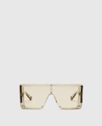Transparente quadratische Sonnenbrille